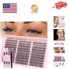 Lash Clusters Kit Wispy Eyelash Clusters Lashes Natural DIY Lash Extension Ki...