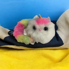 Pomsies Lumies Unicorn LUNA Cat Plush Interactive Toy Pom Pom Pets Tested