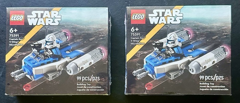 LEGO #75392 Star Wars-Captain Rex-Y-Wing Microfighter. 99-Pieces (2 x sets ! ! )