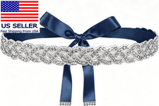 1 Pack Bridal Rhinestone Belt, Formal Belts for Dresses Prom Dress Belt for Wome