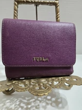 FURLA TRI- FOLD BABYLON Deep Magenta Women's Leather Wallet