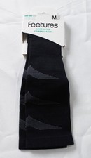 Feetures Unisex Compression Light Cushion Knee High Socks DH3 Black Medium NWT