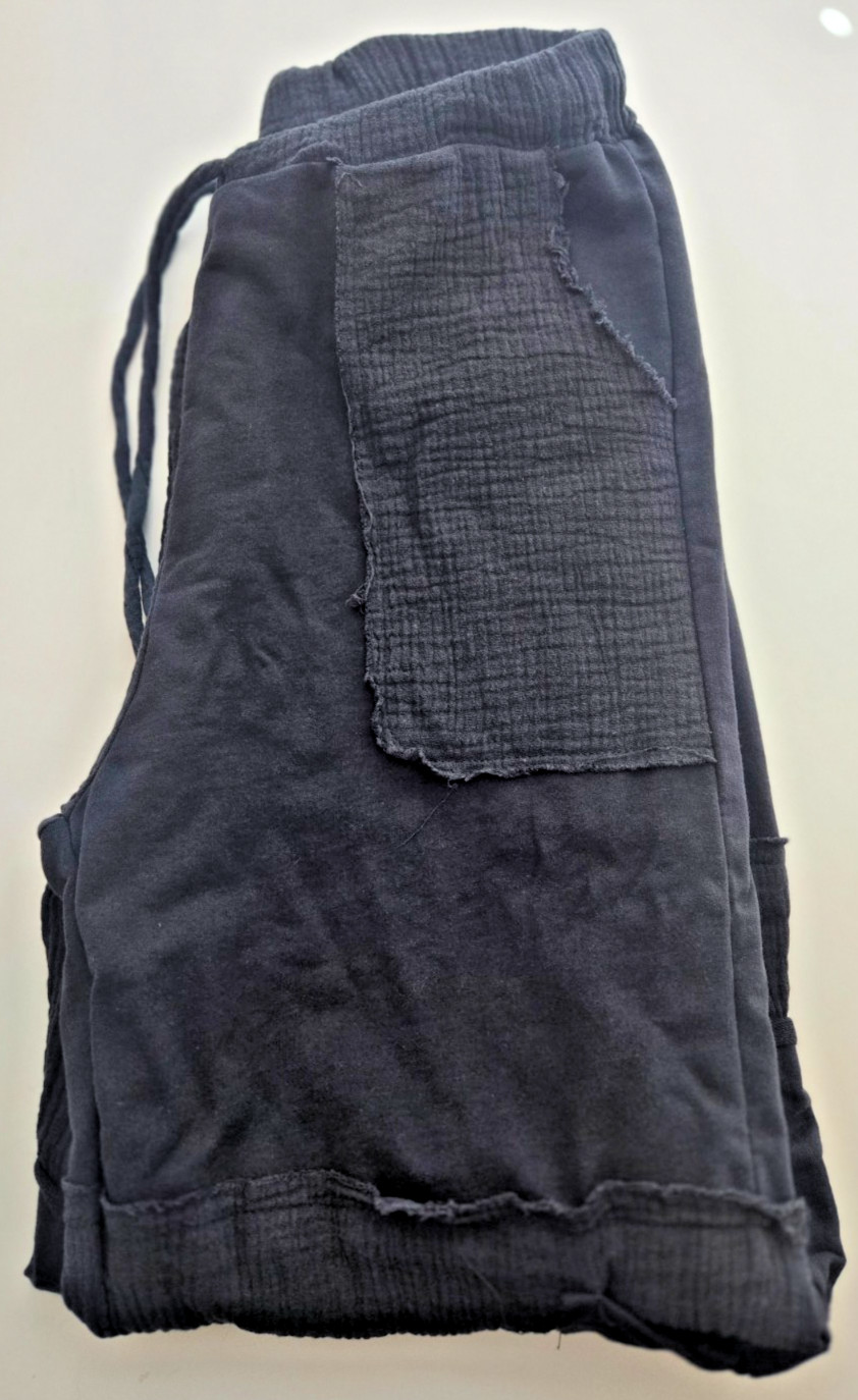 Women's Charcoal POL Shadow Patchwork Raw Edged C… - image 7