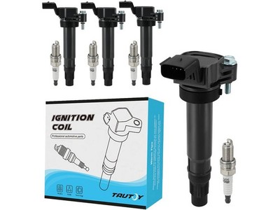 TAUTOY SET OF 4 COIL PACK & IRIDIUM SPARK PLUGS UF-725 FOR CHEVROLET SPARK 1.2L