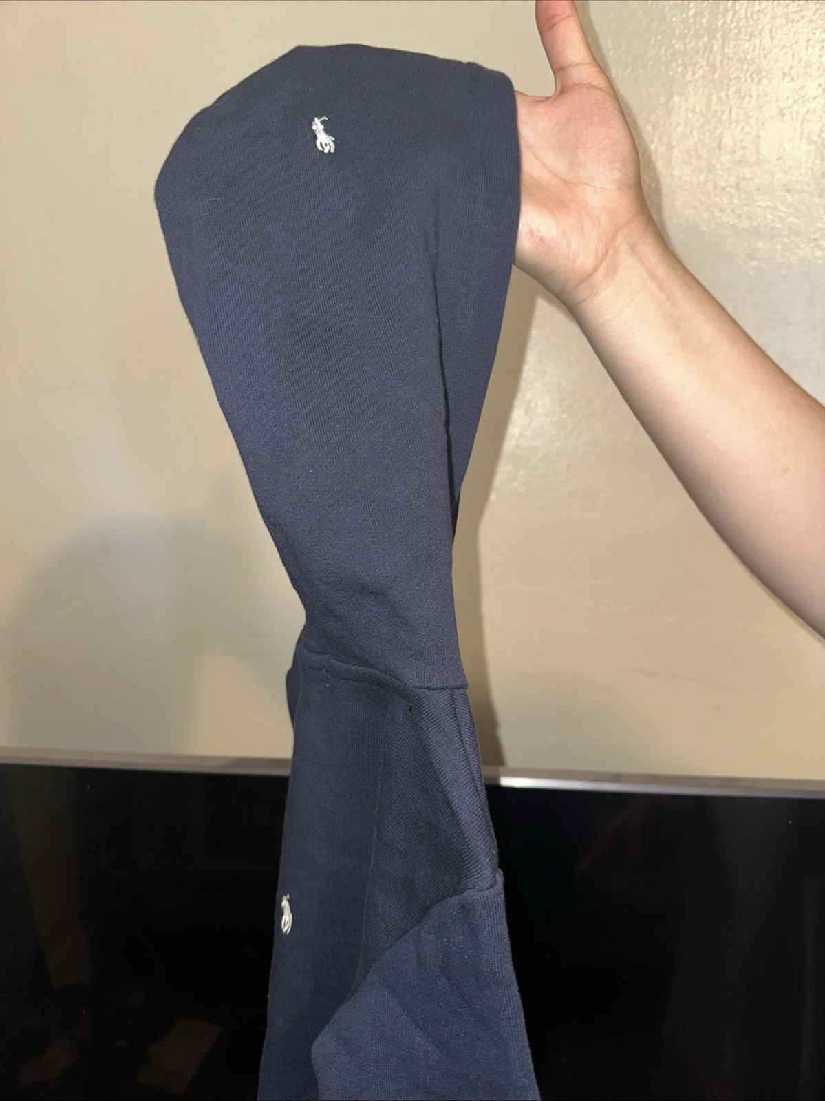 Polo Ralph Lauren felpa con cappuccio 3T blu zip piccolo pony logo outdoor giacca di design