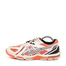 ASICS Damen Gel-Volley Elite Sneaker Weiß Orange Sohle Hallenschuhe EU 37,5