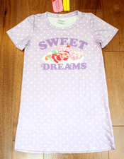 STRAWBERRY SHORTCAKE NIGHTGOWN Girls 5 PJs Pajamas Purple Dot
