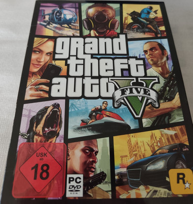 Rockstar Games Grand Theft Auto V PC DVD-ROM 7 Discs, PAL, USK 18, 2015