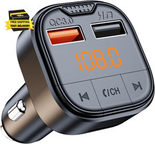 Bluetooth Adapter for Car  Bluetooth FM Transmitter for Car,Mp3 Player QC3.0 Quic