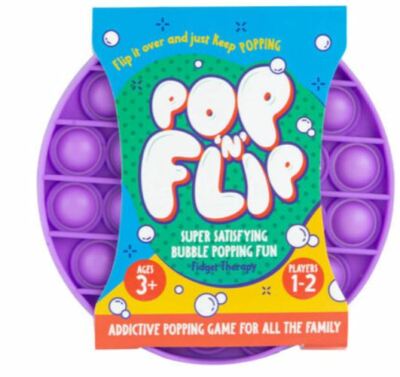 Pop 'N' Flip Push Pop Bubble Fidget sensorisches Spielzeug Stressabbau Kind Spiel Spaß UK