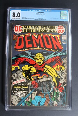 #ad DEMON #1 Origin 1st Jason Blood ETGIRAN amp; MORGAINE LE FEY 1972 KIRBY CGC 8.0 $219.00