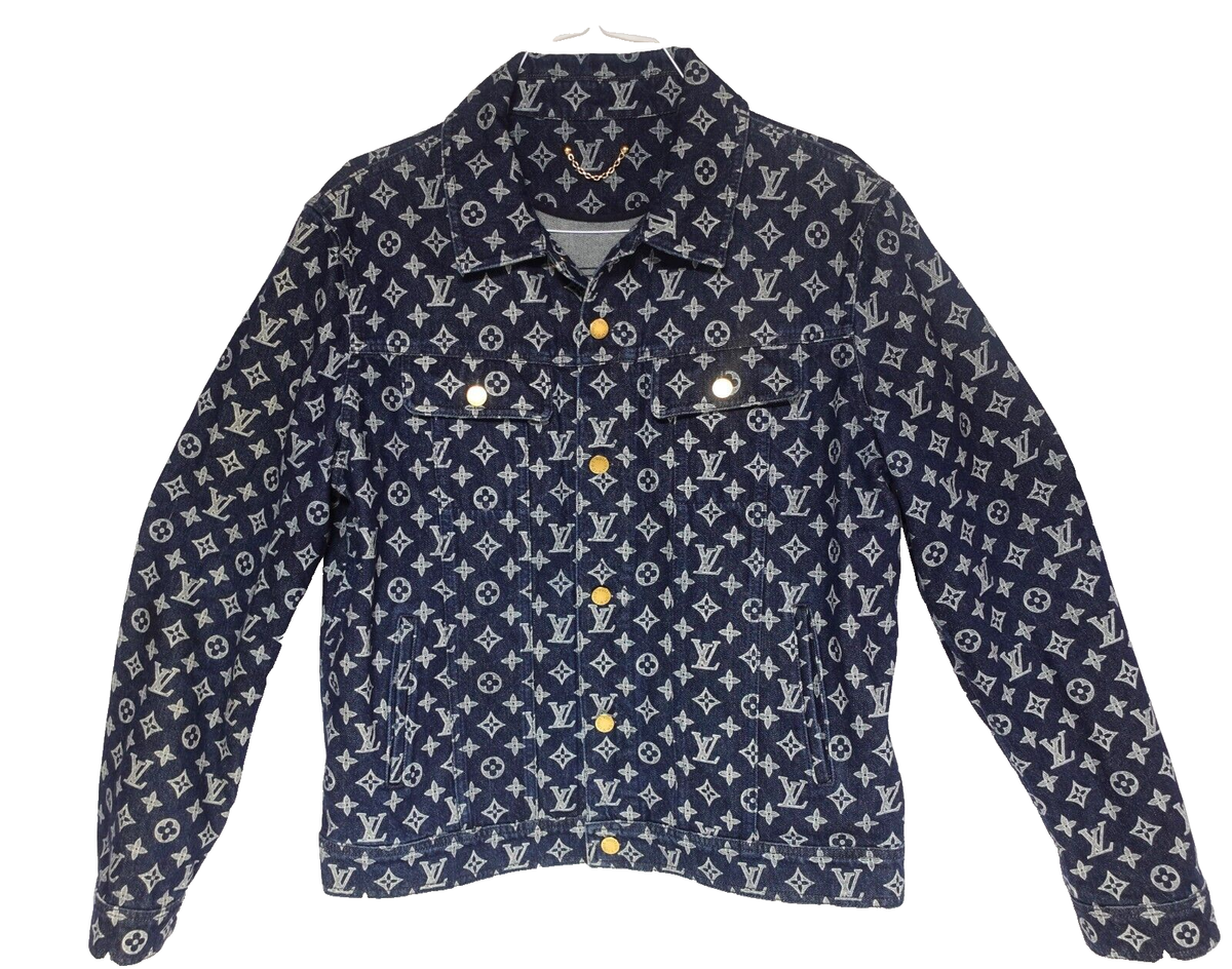 Louis Vuitton Kim Jones Monogram Denim Jacket EU 54 US 44 | eBay Louis Vuitton Kim Jones Monogram Denim Jacket EU 54 US 44 | eBay