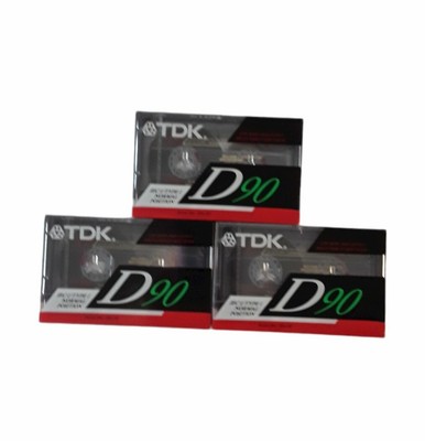 (3) TDK D90 Standard Audio Dynamic Cassette Type I Low Noise High Output