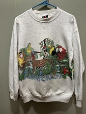 Vintage 1991 Animals Of The Rainforest Double Sided Sweater Men’s Sz XL USA Made