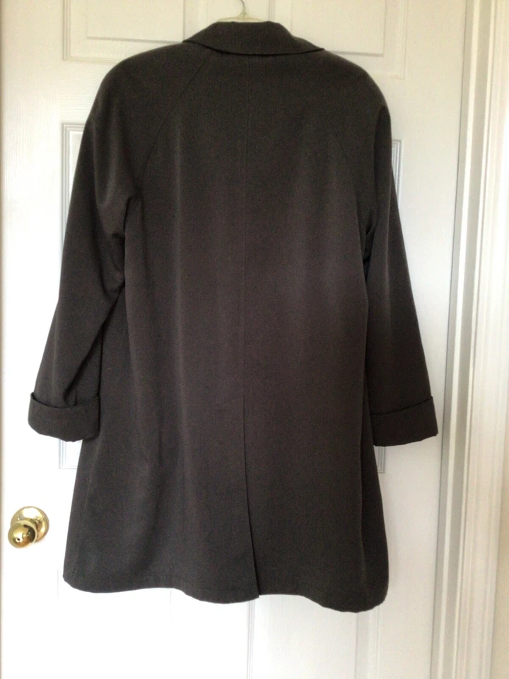 Abrigo Preston & York Damas Oliva Oscuro Talla 8 Forro con Cremallera Foto 3 de 4