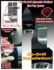 12" Wide KickBack Front Adjustable No Drill Mud Flap System For Ford F250/F350 2