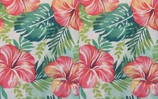 Hibiscus Flower Tropical Vinyl Peva Tablecloth PVC Free - Size 52 x 90"