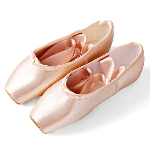 Profi Ballett Spitzenschuhe Mädchen Damen Satin Ballerinas mit Bändern - Bild 7 von 14
