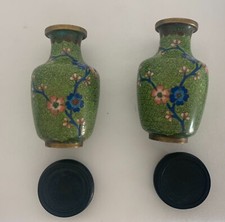 Two Antique Closonier Vases