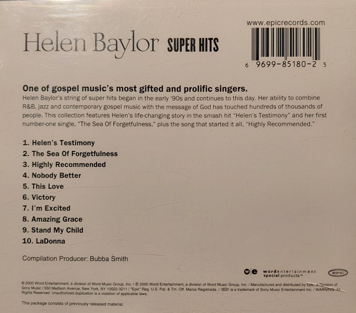 Helen Baylor : Super Hits - Audio CD 696998518025| eBay