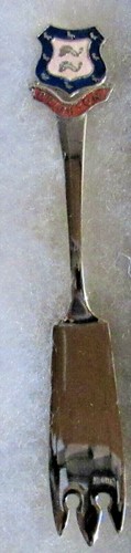 #173) SILVER PLATED CHEESE CAKE FORK BRIGHTON HOVE EAST SUSSEX COAST ENGLAND - Foto 1 di 2