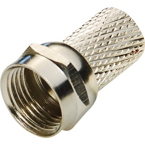 100 x F Plugs Plug Connectors for Coax Cable Sky TV/LNB RG6 WF100 CT100 6.4mm