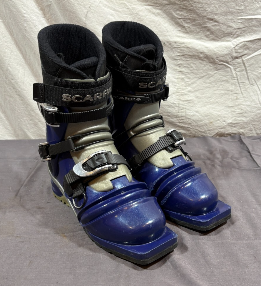 SALOMON Scarponi da sci Scarpa T2 3 pin 75 mm Telemark US uomo 7 5 EU 40 blu ECCELLENTI