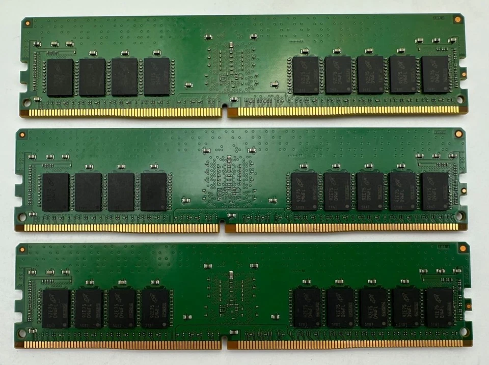 (LOT OF 3) MICRON 16GB 2RX8 PC4-2933Y-RE2-12 MEMORY RAM MTA18ASF2G72PDZ-2G9E1VI - Image 4 of 4