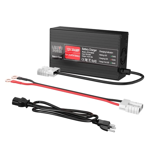 14.6V 30A LifePo4 Battery Charger for 12V/12.8V Lithium Battery