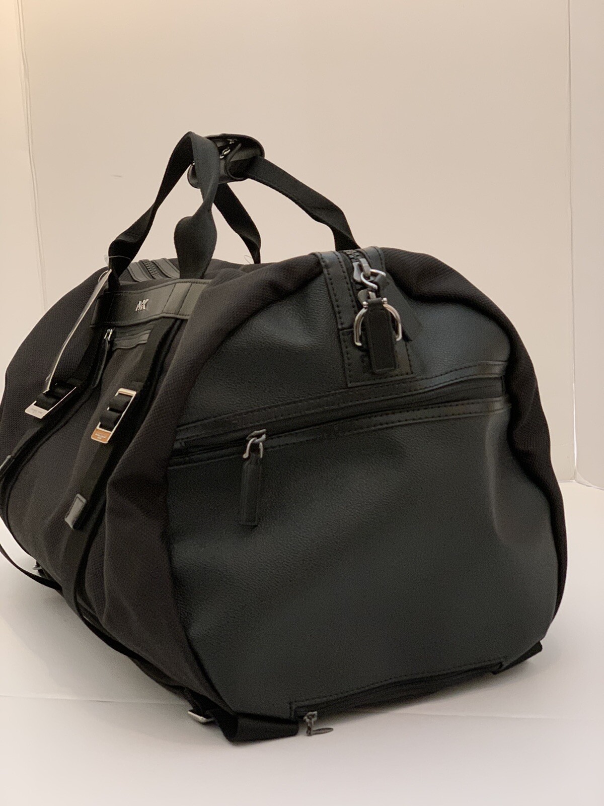 Michael Kors Kent Sport Unisex Mens Weekender Black Leather Travel Bag