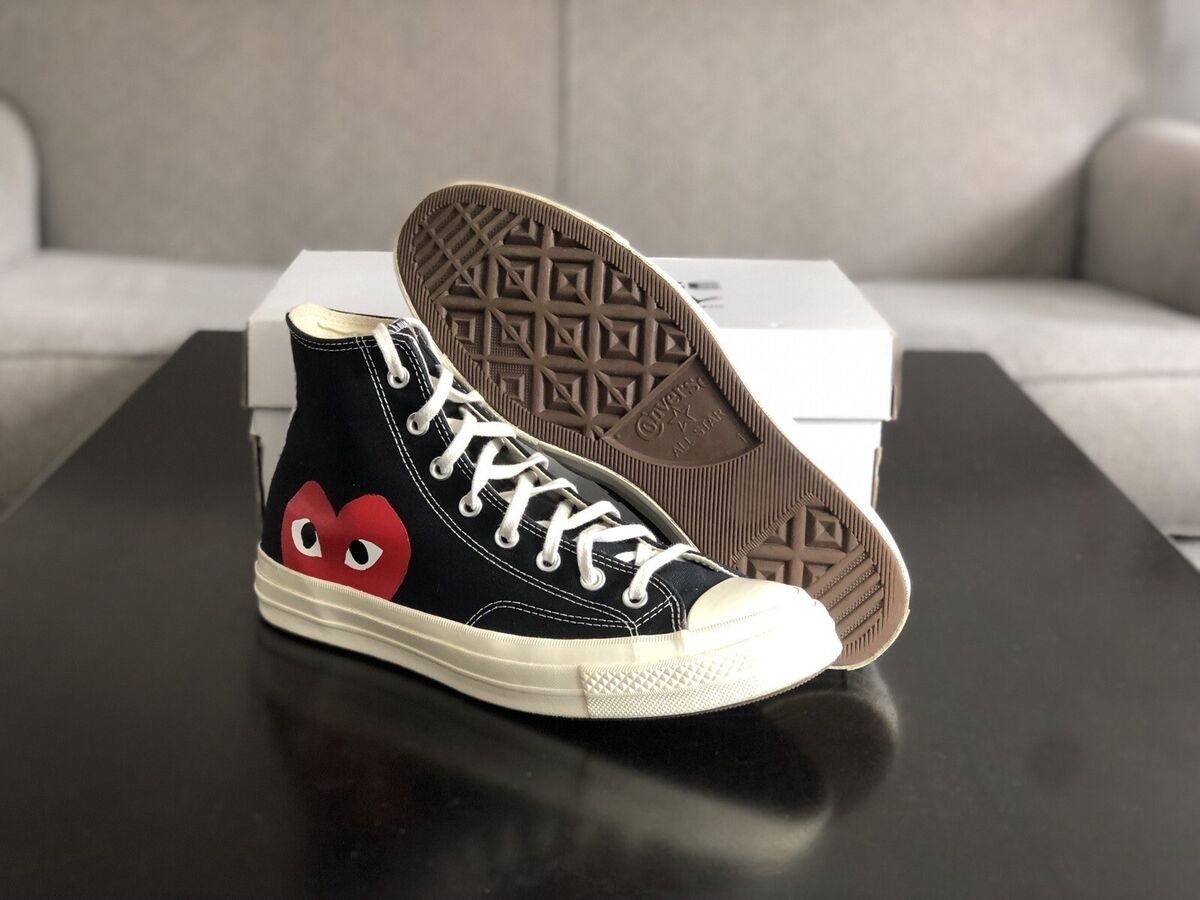 Converse Chuck Taylor All-Star Hi Comme Garcons PLAY Black 150204C | eBay