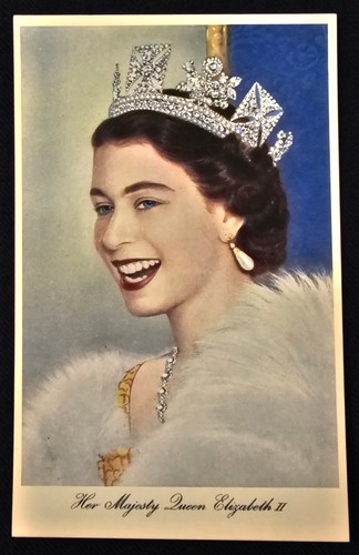 VINTAGE HER MAJESTY QUEEN ELIZABETH II POSTCARDS (7) RAPHAEL TUCK COLOURPICTURE - Picture 2 of 15