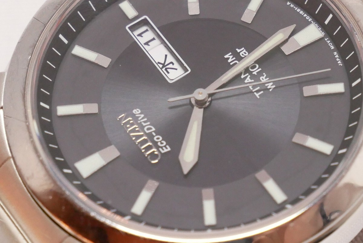 Citizen Eco Drive Solar Eco Drive Titanium Watch E101 #145c | eBay A3685 CITIZEN E101-K003334 Solar Wristwatch main image 0