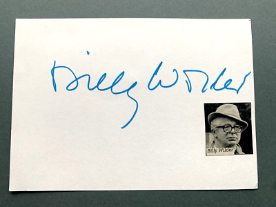 BILLY WILDER  (  2002) Regisseur  signed  Briefkarte 10x15 Autogramm