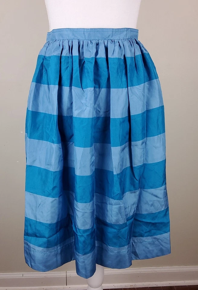 Falda midi Burberry Brit para mujer 100 % seda dos tonos talla US 4 Foto 3 de 4