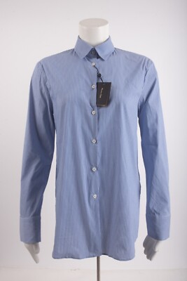Massimo Dutti Womens Blouse Top Shirt Size XS Blue White Striped 5165/764 NWT