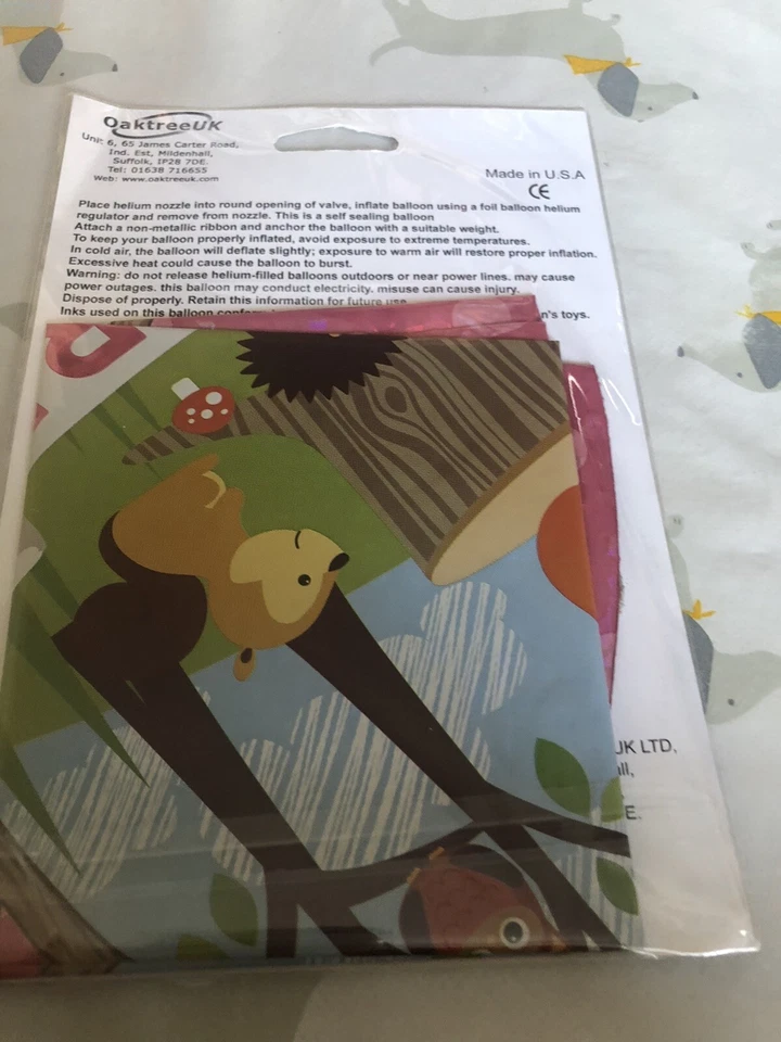 Holographic Malone it’s a girl pink woodland baby girl balloon 18 inch foil — 第 2/2 张图片