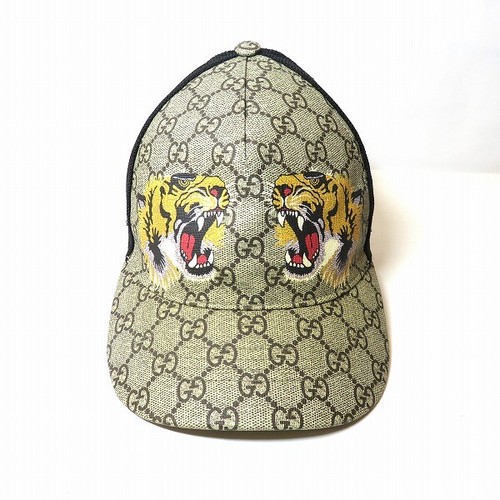GUCCI Tiger Print GG Supreme Baseball 