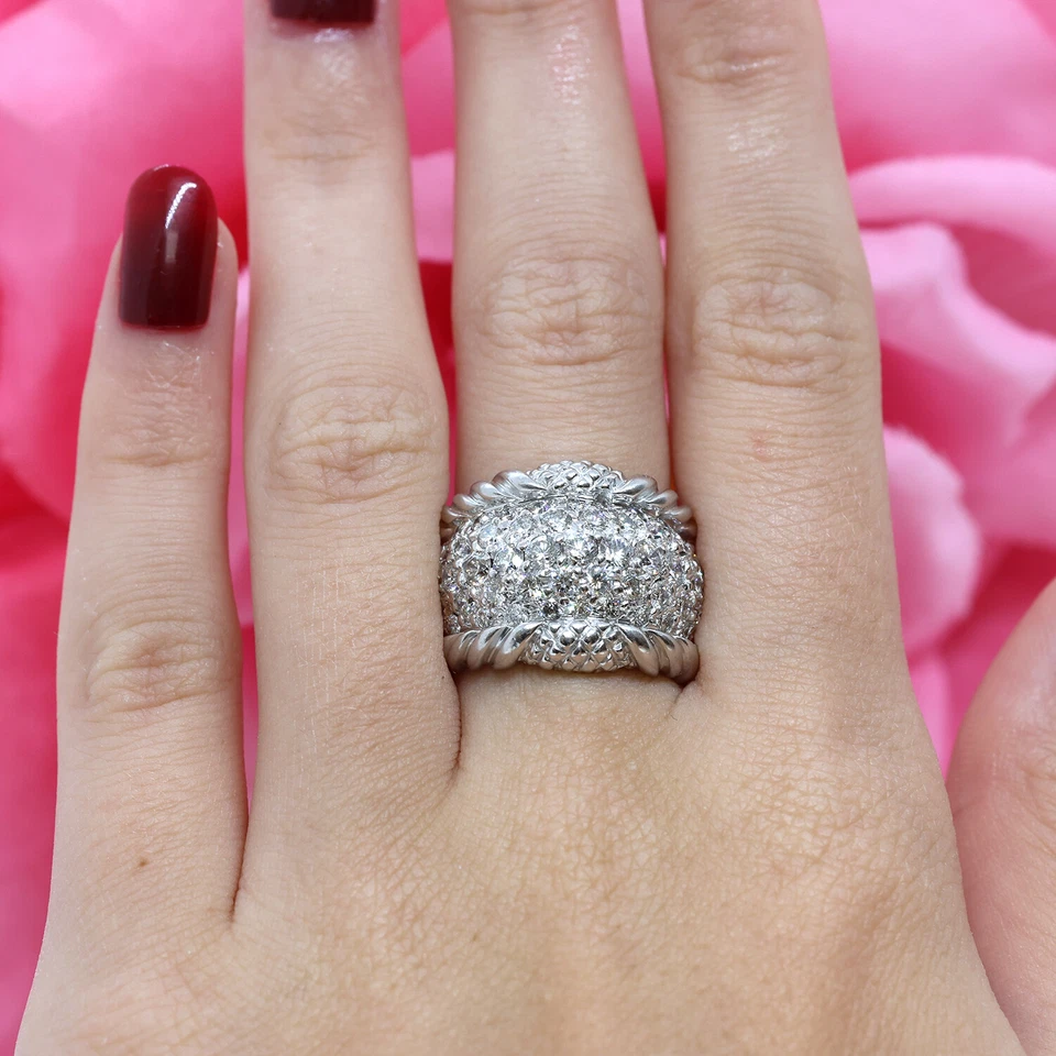 Кольцо Judith Ripka с широким бриллиантом белое золото 18 карат 2,35 TW размер 5 - Изображение 2 из 4