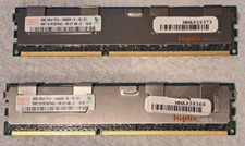 LOT OF 2 Hynix 4GB 2Rx4 PC3-10600R ECC REG Server Memory HMT151R7BFR4C-H9