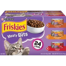 Purina Friskies Meaty Bits Variety Pack Wet Cat Food In Gravy, 5.5 oz Cans ✅✅✅