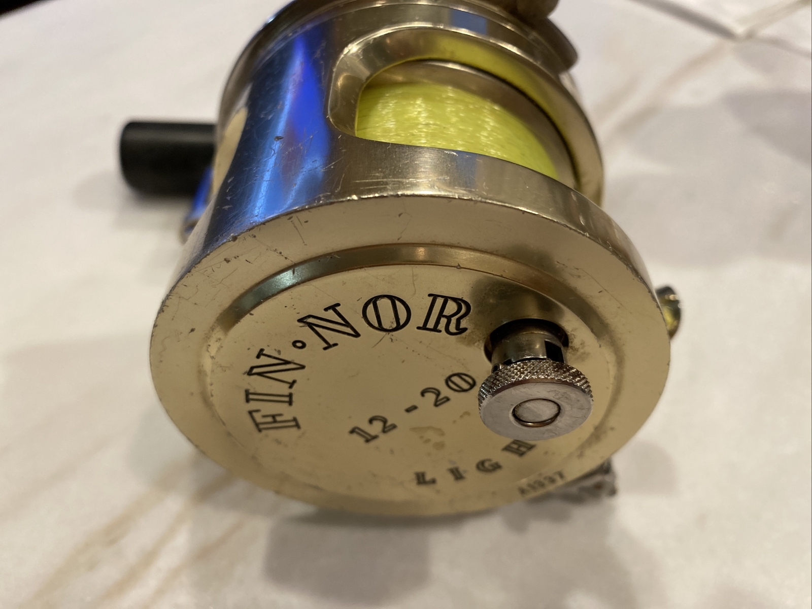 Fin-Nor 12-20 Light Conventional Fishing Reel with rod clamp Made 