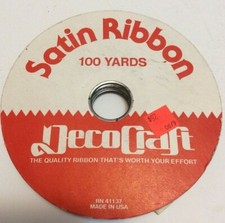 Vinatge DecoCraft Satin Ribbon Rust RN 41137 Made in USA