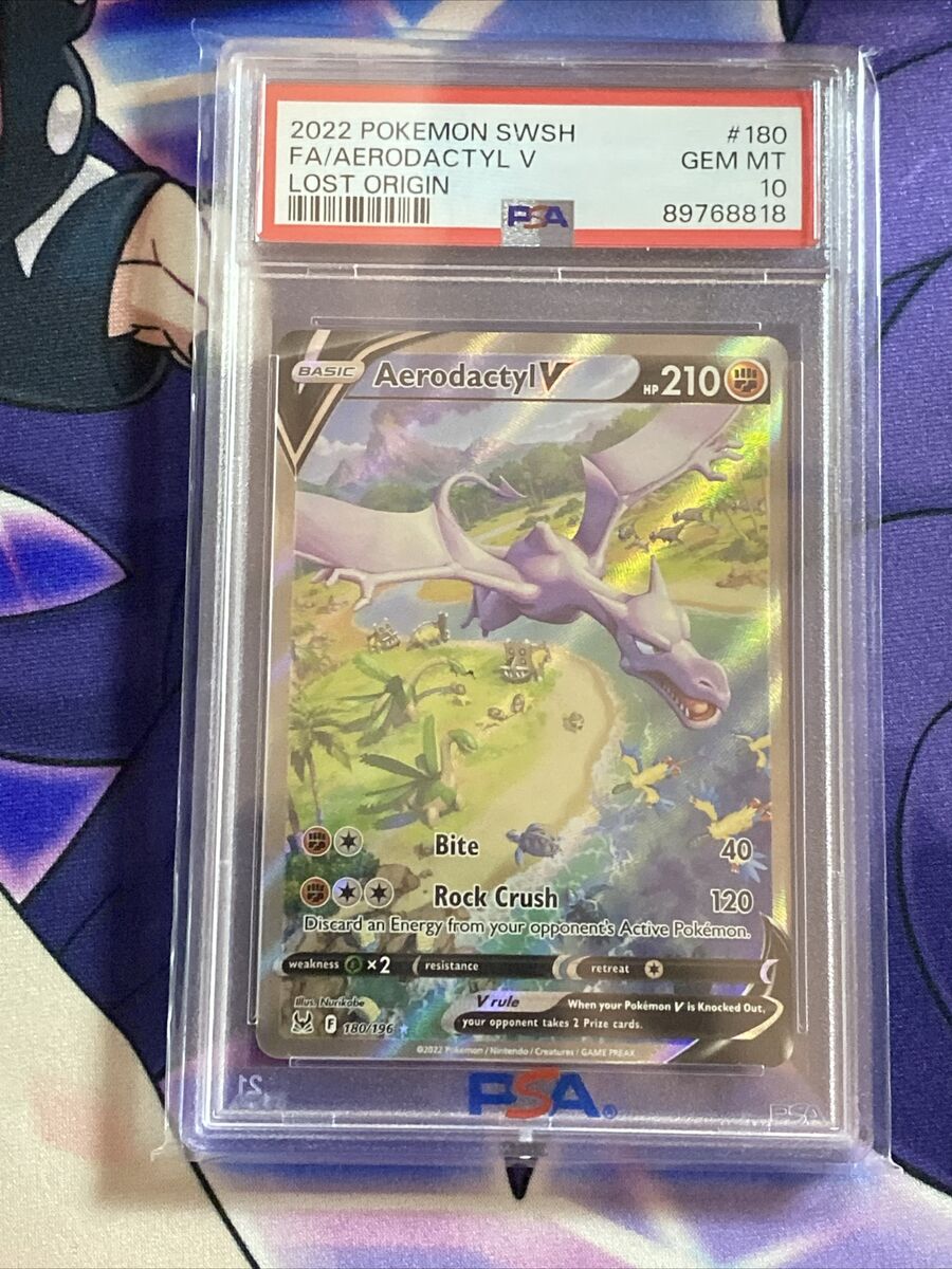 PSA 10 Gem Mint Aerodactyl V Alternate Alt Art Lost Origin PSA 10 Gem Mint Aerodactyl V Alternate Alt Art Lost Origin