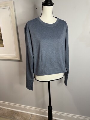 MTA Sport Long Sleeve Women s Active Blue Top L 