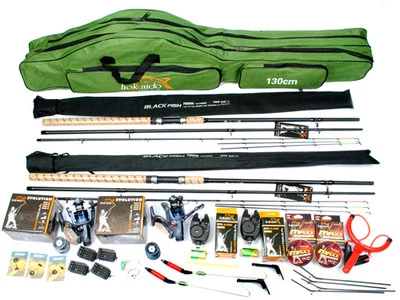 HOKKAIDO KOMPLETTSET, ANGELSET 2x FEEDERRUTE 2x ROLLE TASCHE Zubehör Z7