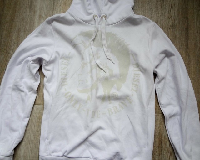 Used Men`s Sweatshirt Diesel SIZE:L * Used Diesel White Hoodies Rare! | eBay
