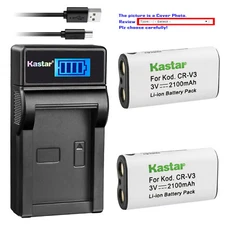 Kastar Battery LCD Charger for Samsung CR-V3 CRV3 CR-V3L & Samsung Digimax A6