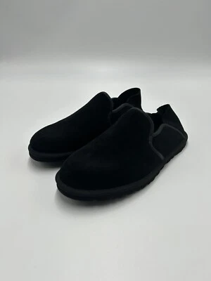 Ugg Australia Mend Cooke Black Suede Wool Lined Loafer Style Slippers Size 8 - Image 1 of 4