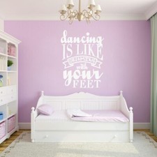 Dancing Is Like Dreaming Wall Decal - Kids, Nursery, Bedroom, Teens, Wall Art